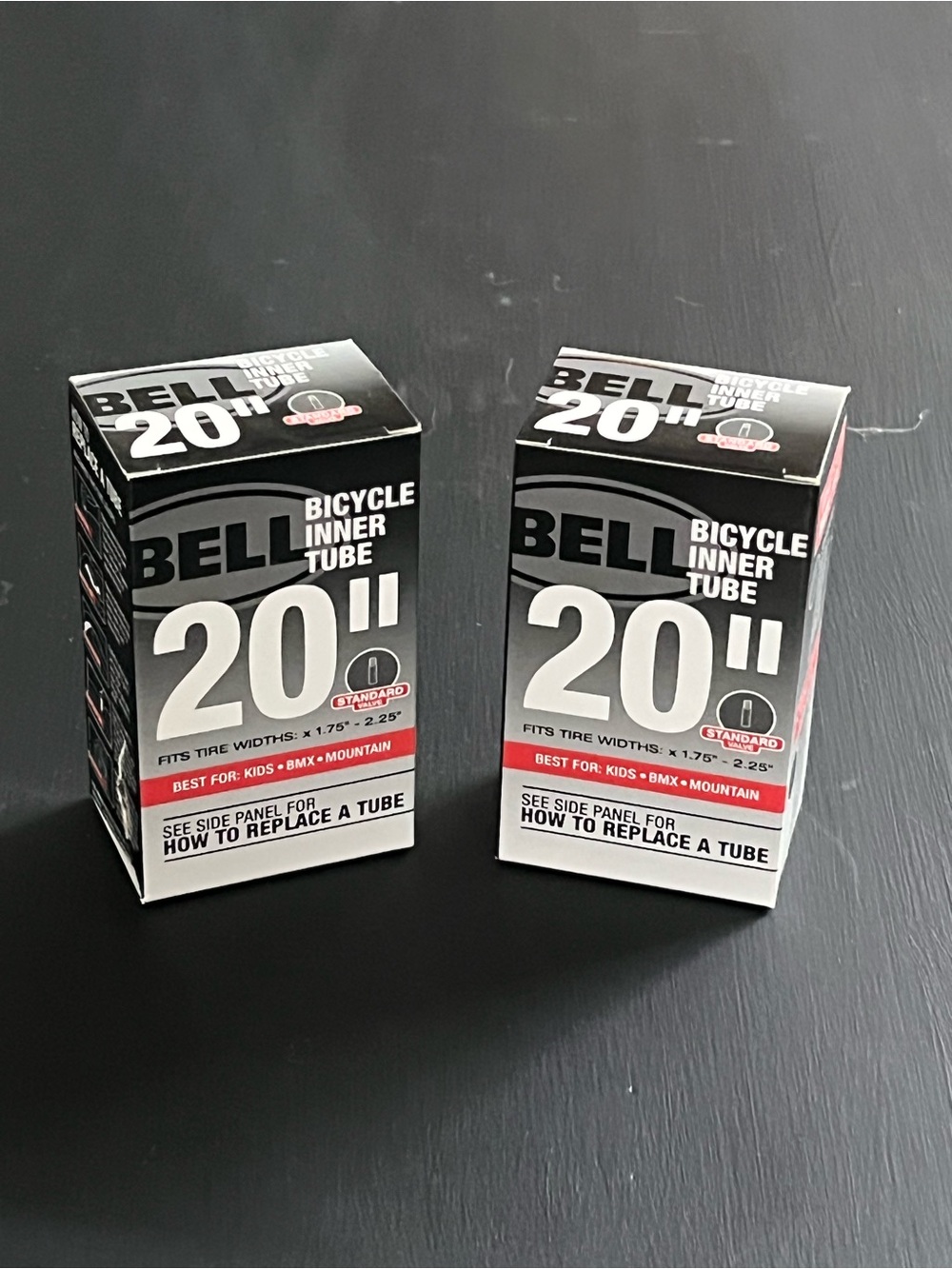 20" Bicycle Inner Tube - Black (2 Pack)